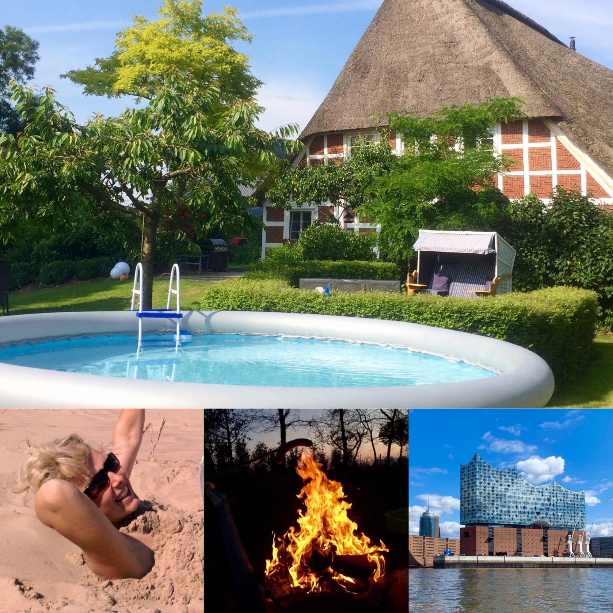 Altes Landhaus Oste, Klavier Appartement, 2 Zimmer Mit Kamin Hemmoor Bagian luar foto