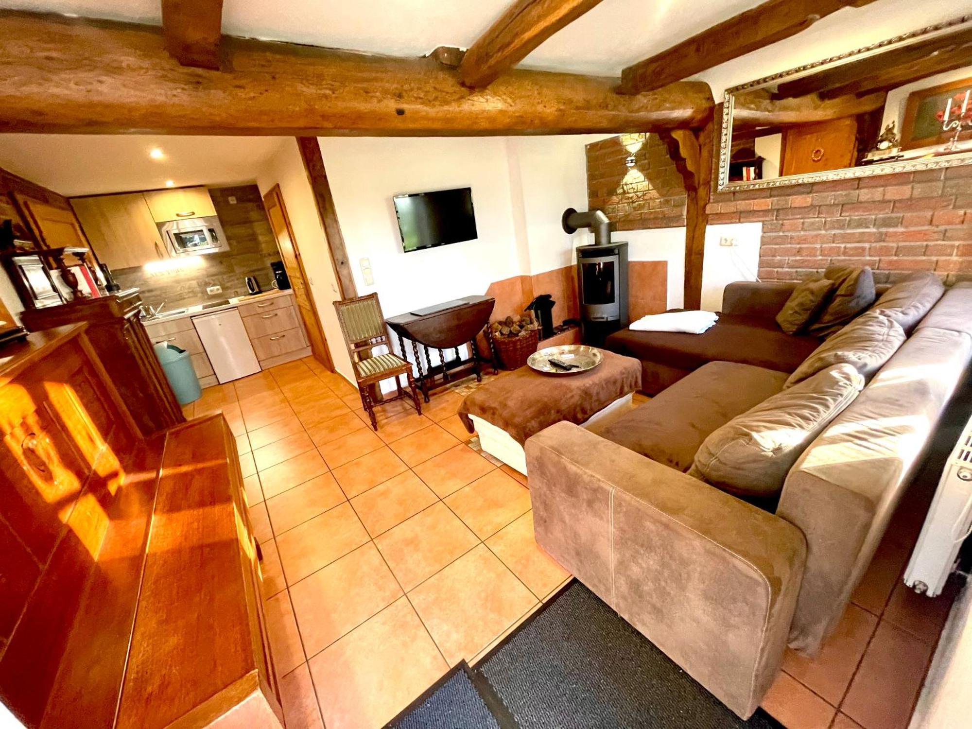 Altes Landhaus Oste, Klavier Appartement, 2 Zimmer Mit Kamin Hemmoor Bagian luar foto